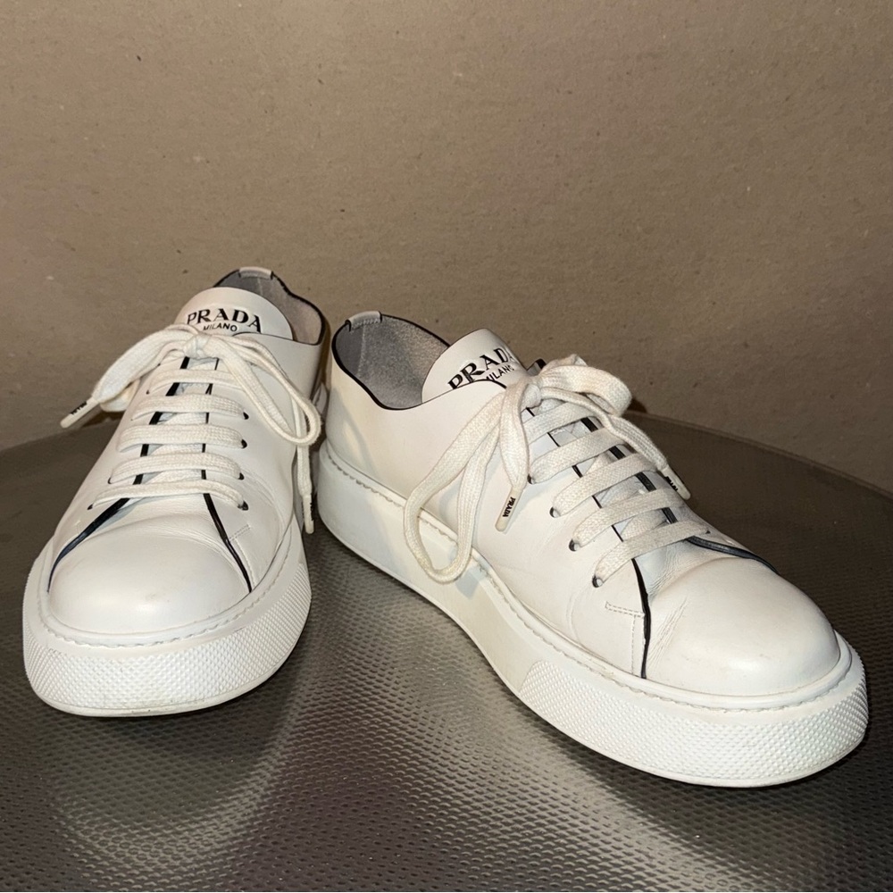 Prada white chunky sole sneaker - Picture 2 of 8